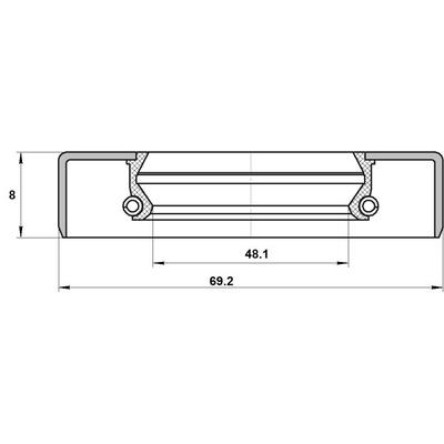 FEBEST Wellendichtring, Differential 95GDY-50690808C hintere Gelenkwelle an für HYUNDAI