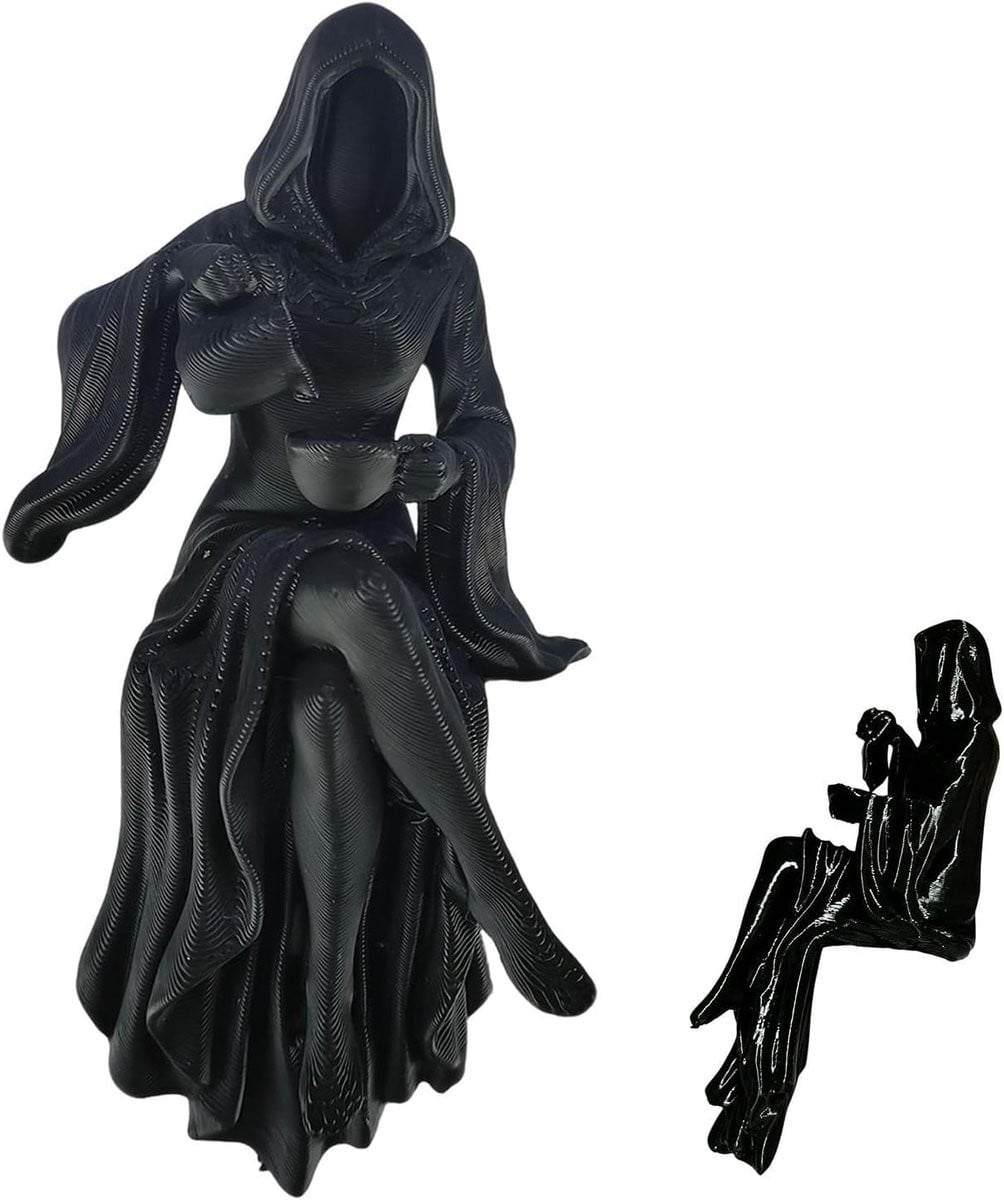 Gothic Figuur Donker Beeldje Zwart H 10 cm