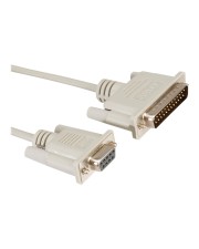 ROLINE Kabel seriell DB-9 W bis DB-25 M 3 m geformt Daumenschrauben Grau (11.01.4530)