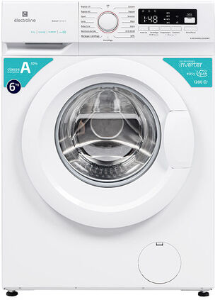 Electroline ELNFDAWM6120A10WH lavatrice Caricamento frontale 6 kg 1200 Giri/min Bianco