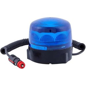 Hella Warnleuchte RotaLED 2XD 012 878-121, blau mit 360° LED, mit 12 / 24 V & Magnetfuß, Rundumkennleuchte
