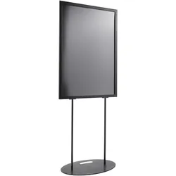 Plakatständer A1 doppelseitig, Ovalfuß schwarz, Aluminium, Stahl