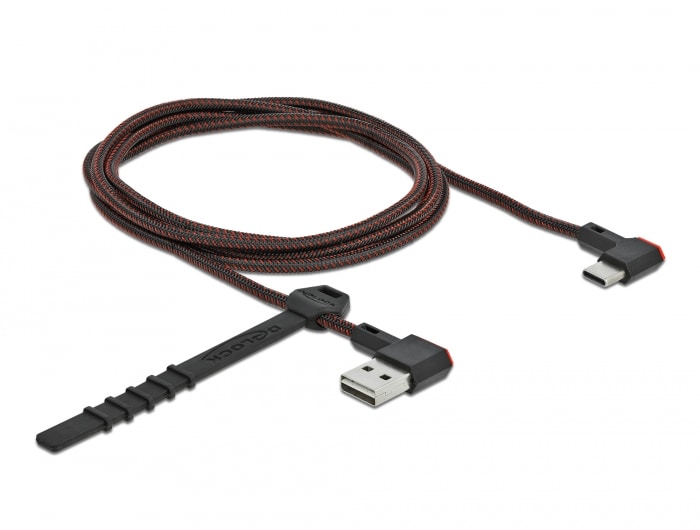 Delock EASY-USB 2.0 Kabel Typ-A Stecker zu USB Type-C Stecker gewinkelt 1,5m