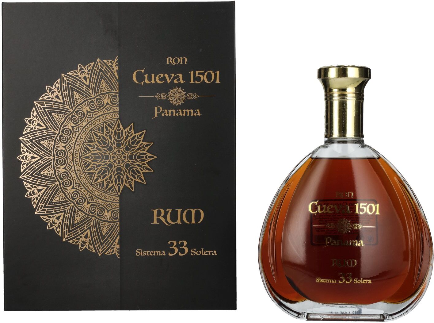 Ron Cueva 1501 Sistema 33 Solera Panama Rum 40% Vol. 0,7l in Geschenkbox