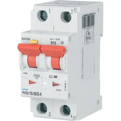 Eaton 111634 FI/LS Kombination, 10 A, 300 mA, LS-Charakteristik: B, 2p, FI-Charakteristik: A PKPM2-10/2/B/03-A
