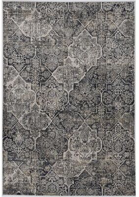 The Curated Nomad Hartvien Distressed Damask Rug