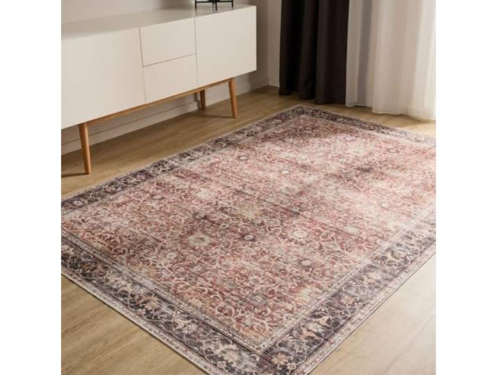 benuta Basic Waschbarer Teppich George - Multicolor 80x150 cm - Kunstfaser - Rechteckig & im Style: Vintage, Elegant, Retro - Pflegeleicht für Wohnzimmer Schlafzimmer