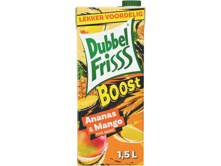 DubbelFrisss Boost Ananas Mango Sap - 1.5 L