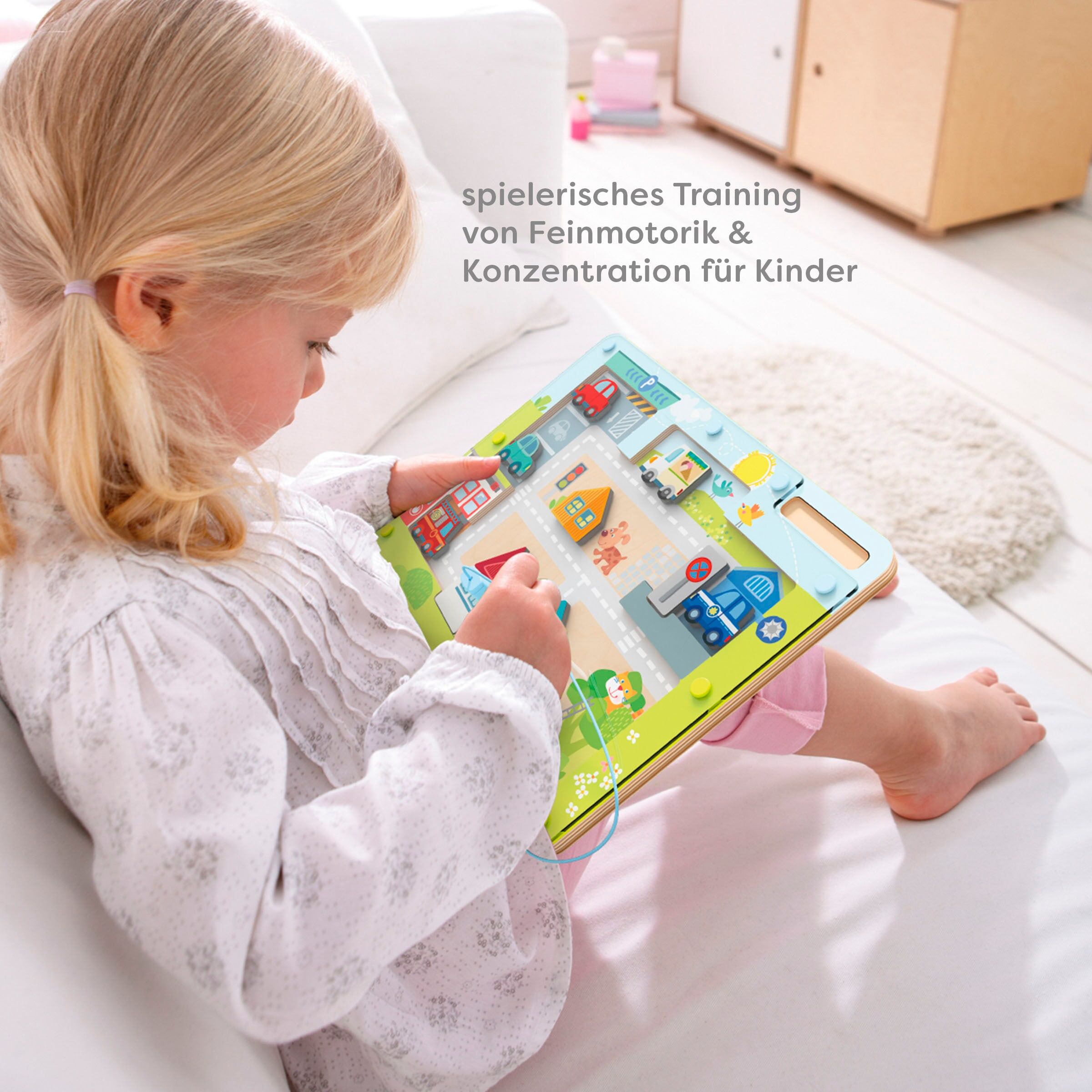 Spiel HABA "Vario Stadt mit Magnetstift und magnetischen Motivplättchen", bunt, Spiele, Kinder, Kunststoff, Pappe, Spiel