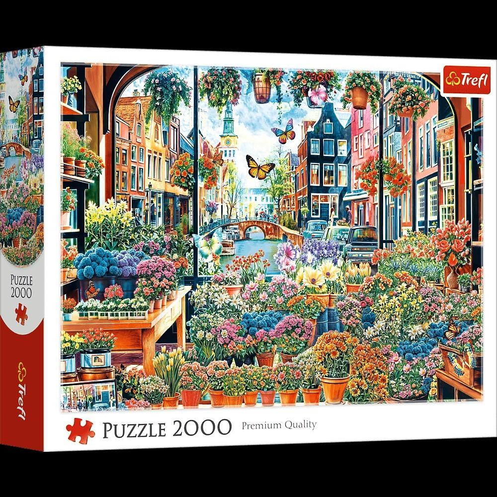 Trefl Puzzel 2000 stukjes Bloemenwinkel in Amsterdam