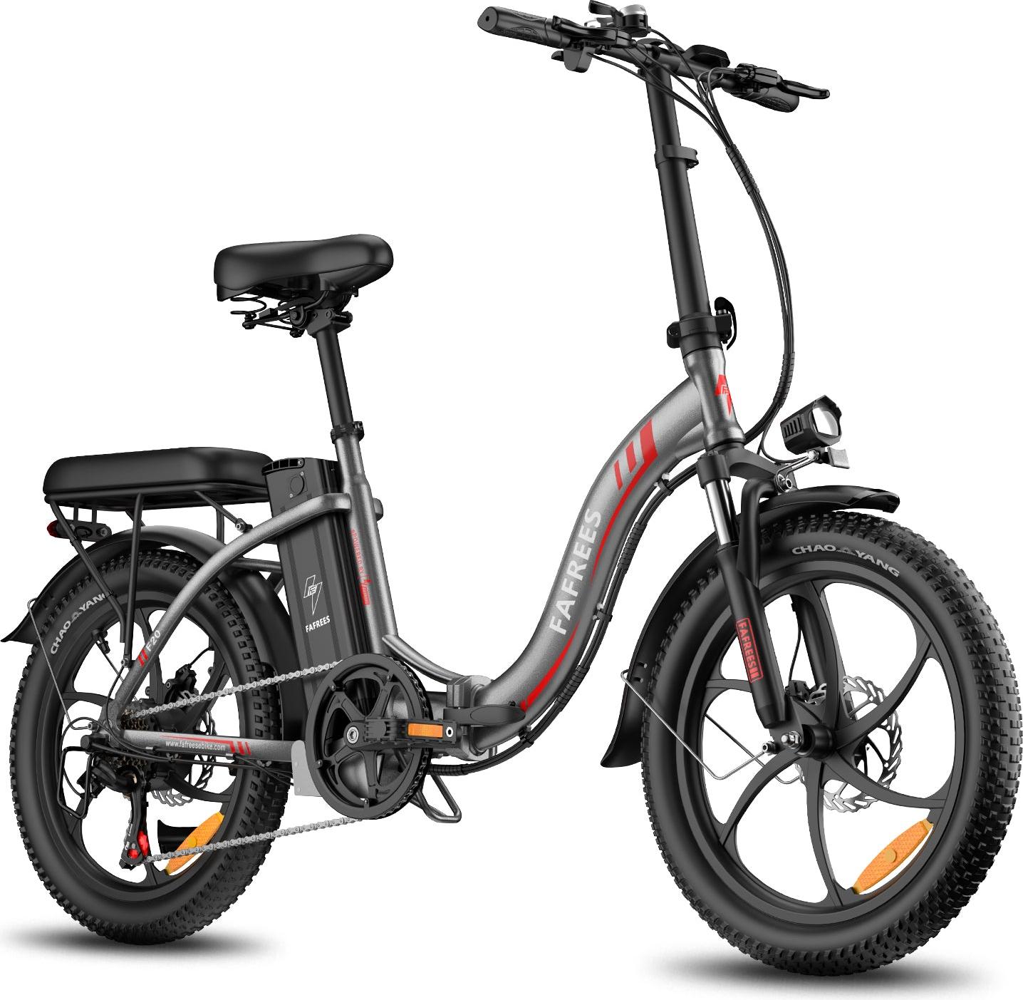 FAFREES F20 Elektrisches Fahrrad - Motor 250W Akku 36V18Ah 20'' Scheibenbremsen - Grau
