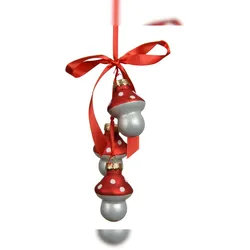 Christmas Decorations 1 Christbaumschmuck Glas 3 Pilzen Figur Weihnachtsbaum Anhänger Christbaumanhänger Weihnachtsbaumschmuck Weihnachtsdeko Fliegenpilze Rot Weiß