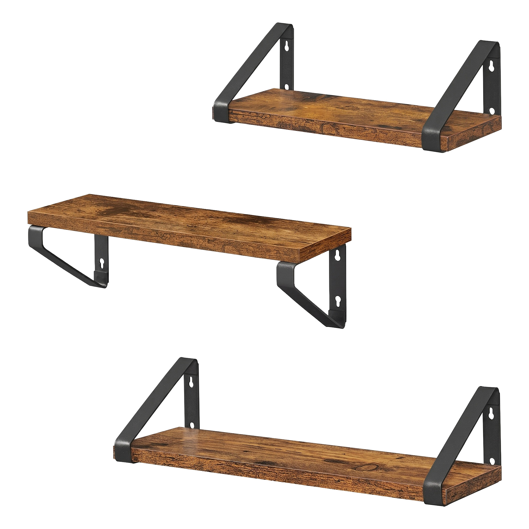 VASAGLE Regalbrett Set, Schweberegal, 3-teilig LWSB3533BX