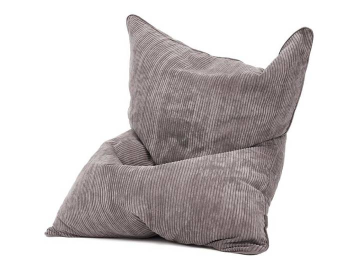 Green Bean© Housse de Pouf Carré XXL Velours Côtelé 140 x 180 cm Gris Oxford 600D