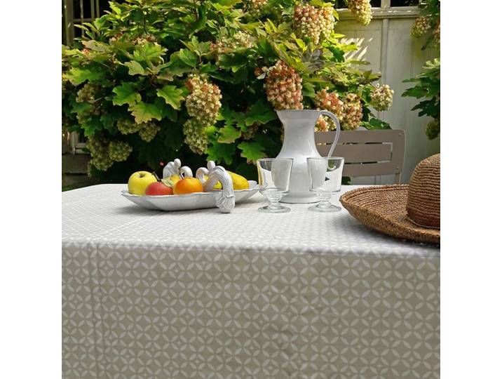 Nappe enduite beige ronde diam 160 cm