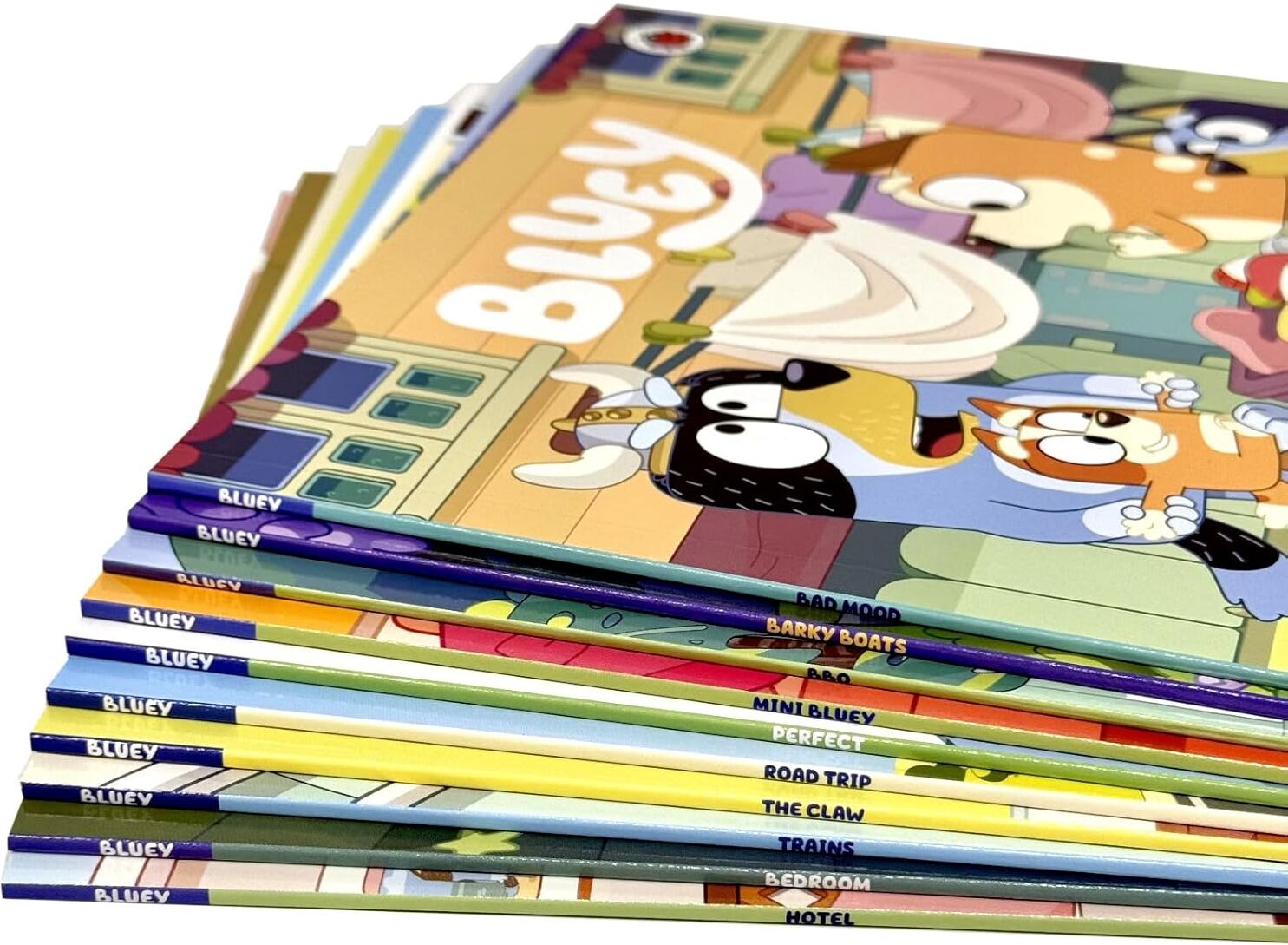 Ladybird Books Bluey Awesome Box of Books 10-Title Paperback Collection Set - Road Trip, Hotel, BBQ & More - Ages 3-7 - Family Gift Set