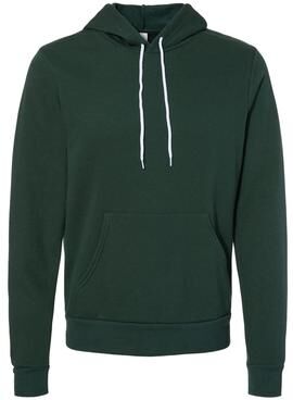 Bella + Canvas 3719 Sponge Fleece Hoodie in Forest Green size XS B3719, BC3719