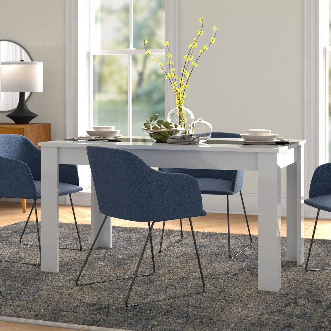 KOSY KOALA Ruffner Rectangular Dining Table Black/White H75 x L140 x W80cm