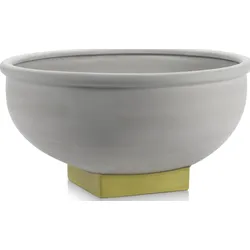 Rosamar Pflanzgefäß niedrig 50 cm, grau-gelb