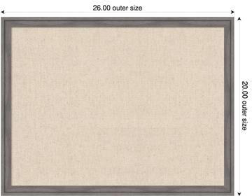 Amanti Art Neutral Weave Canvas Magnetic Board, Florence Framed Memo Board
