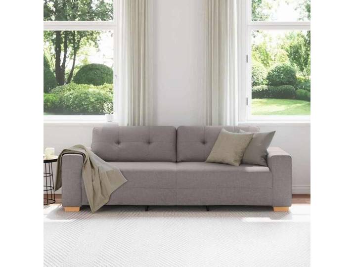 （Taupe）Siège de Salon - Sofa 3 places Taupe 220 cm tissu - Sofa-canapé hfs26591