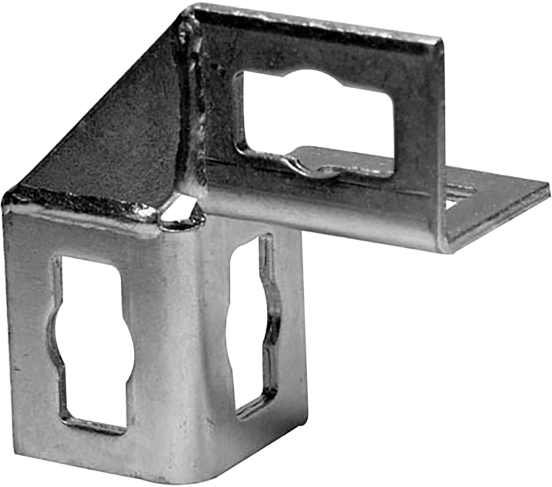 Gia ANGOLARE BIDIMENSIONALE ACCIAIO DD11 ZINCATO 4 FORI PER PROFILI PF3L 2PZ