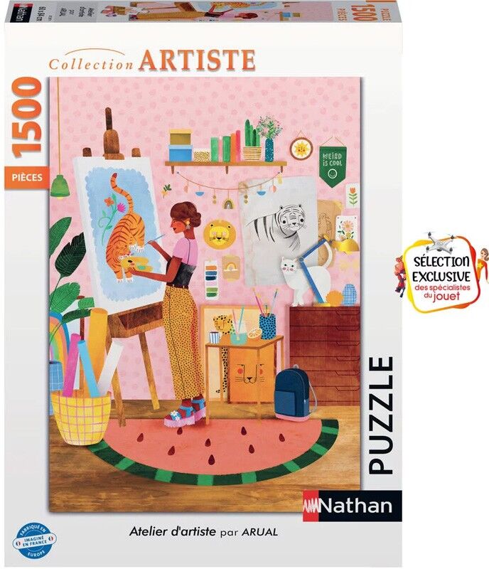 Nathan Puzzle 1500 p Atelier d'artiste - Laura Lhuillier