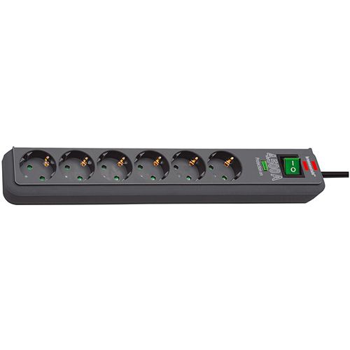 1.50m Brennenstuhl Eco-Line Steckdosenleiste mit Schalter Anthrazit 6 (1159710)