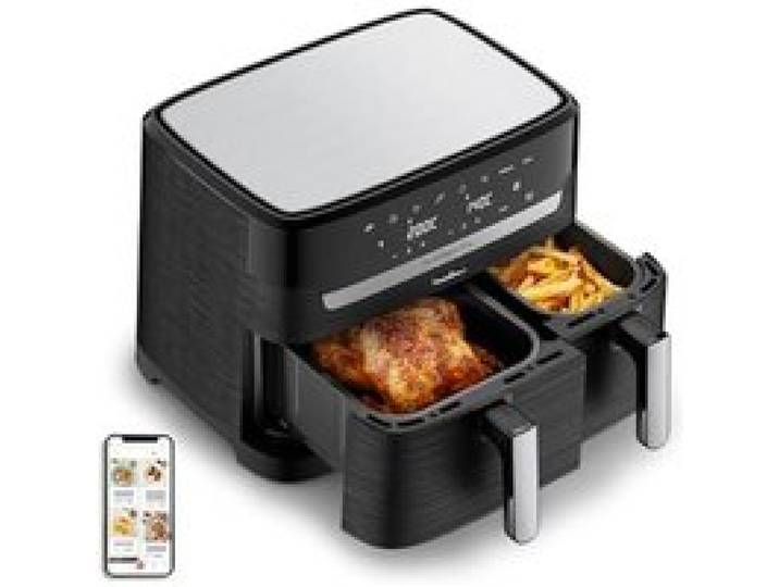 Friteuse à air chaud MOULINEX Easy Fry Dual - Capacité 8 3 L - 7 programmes automatiques - Économie dénergie