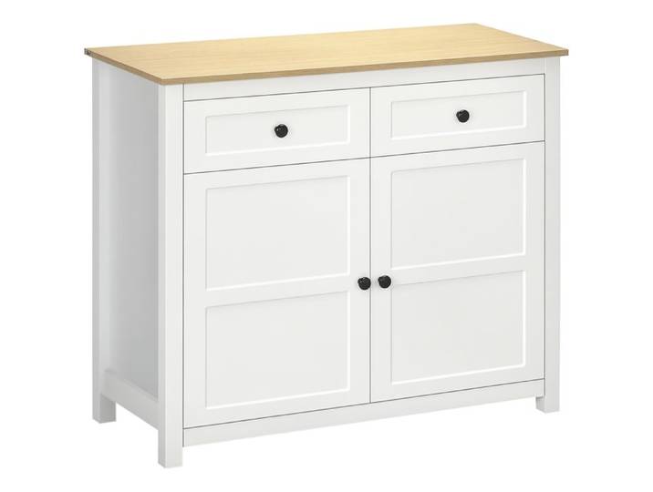 HOMCOM - Meuble de rangement - Panneaux de particules - 100x40x85cm - Blanc
