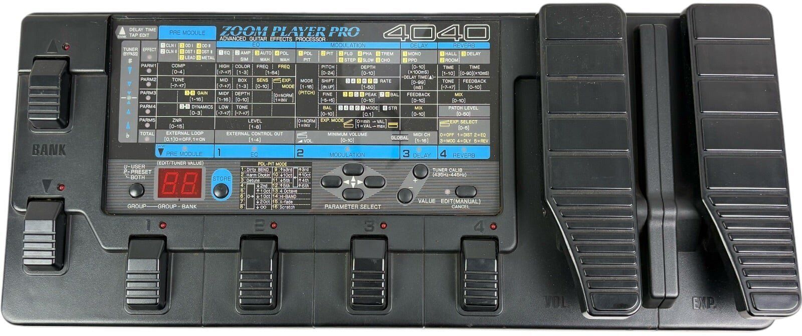 Zoom Player Pro 4040 Pédale d'effets   Original - Refurbished