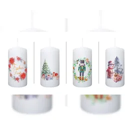 Wiedemann Kerzen Weihnachtskerzen Christmas 120 x Ø 58 mm, 4er Set