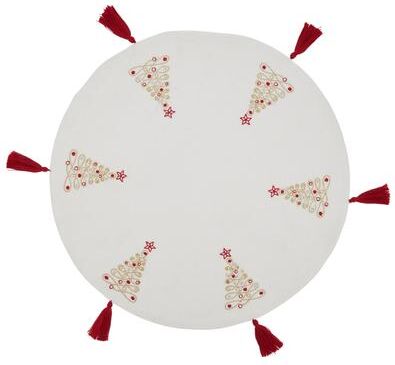 Saro Lifestyle Embroidered Placemats With Christmas Trees Design (Set of 4)