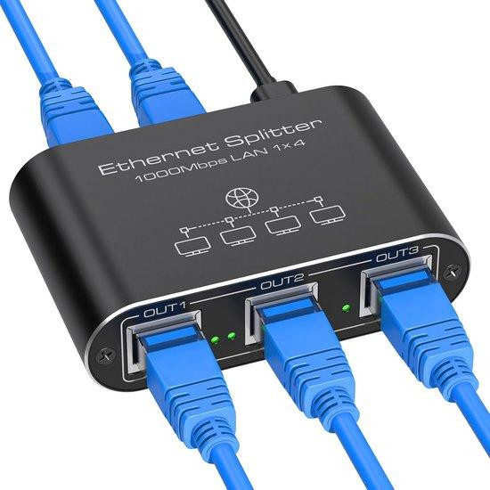 LAN Splitter 1 naar 4 Gigabit Ethernet Switch voor Snelle Netwerkverbinding