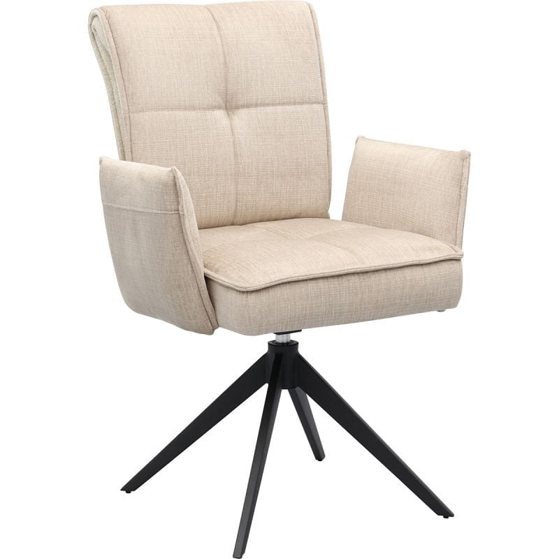 Eetkamerstoel Mare Beige met armleuningen