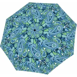 Magic Fiber Regenschirm, gemustert, blau-grün