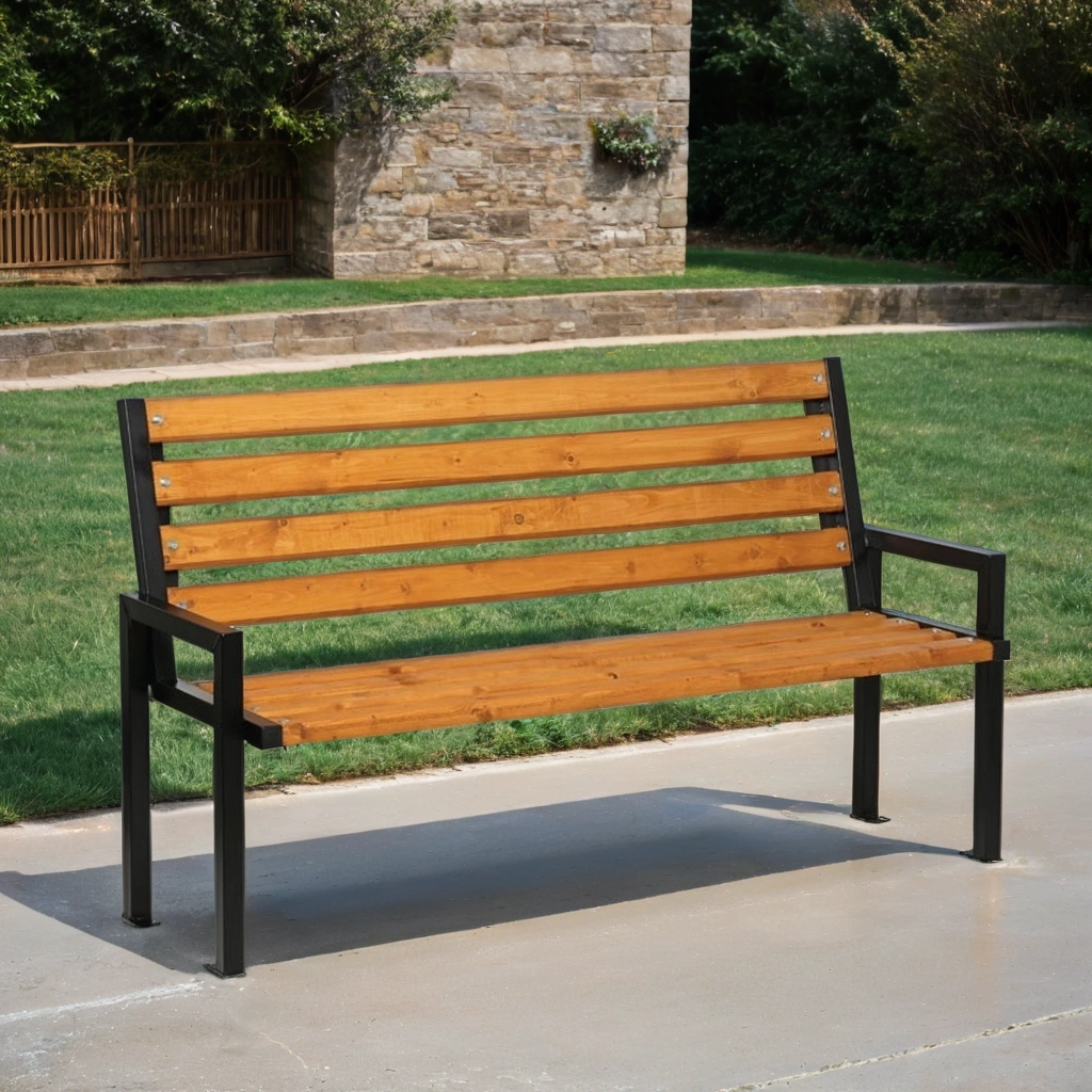 B2B Partner Parkbank CITY mit Rückenlehne 1+1 GRATIS, 1660 mm, Limba