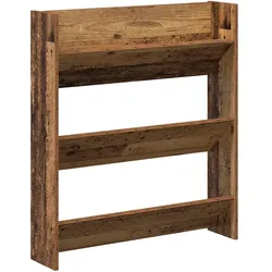 Helloshop26 - Moderner platzsparender wandmontierter Schuhschrank 80 x 18 x 90 cm aus Holzwerkstoff mit Antikholz-Finish