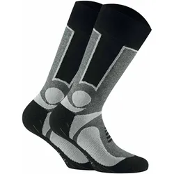 Rohner Basic Unisex Trekking Socken, 2er Pack - Basic Outdoor Socks, Sportsocken Grau / 39-42