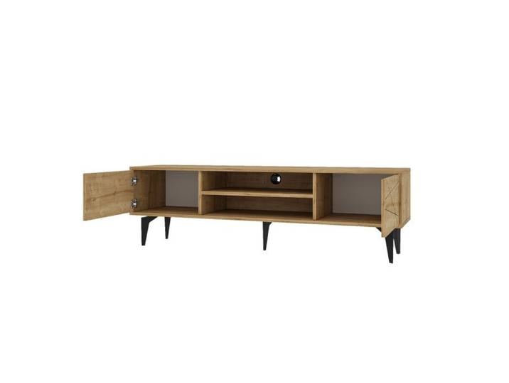 Meuble TV - 160 x 48 x 30 cm - Décor Chêne