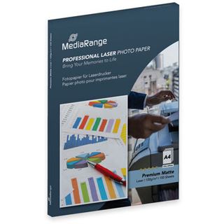 MediaRange Fotopapier matt f. Laserdrucker A4 120g 100 Blatt