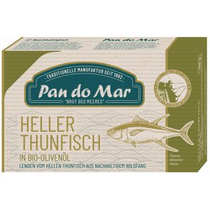 Pan-do-Mar Fischkonserve Heller Thunfisch, in Bio-Olivenöl, EII zertifiziert, 120 g