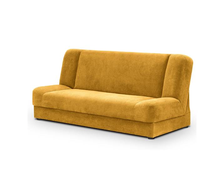 Schlafsofa Gelb Microfaser Sofina 190 x 87 x 85cm mit Schlaffunktion Modern