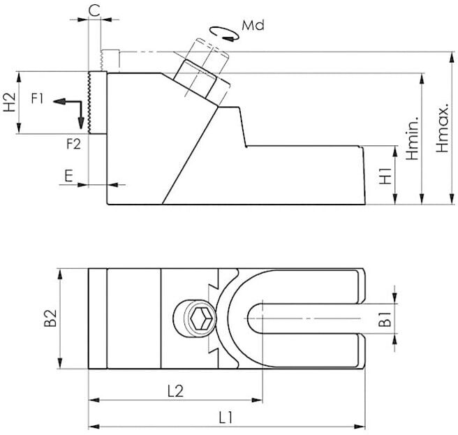 AMF Couvre-latéral rainures en T 6486AO 16mm (565401)