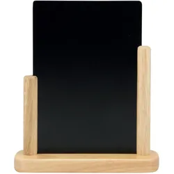 Securit® Tischtafel "Elegant" A5 – Holz mit lackiertem Buchenholz-Finish