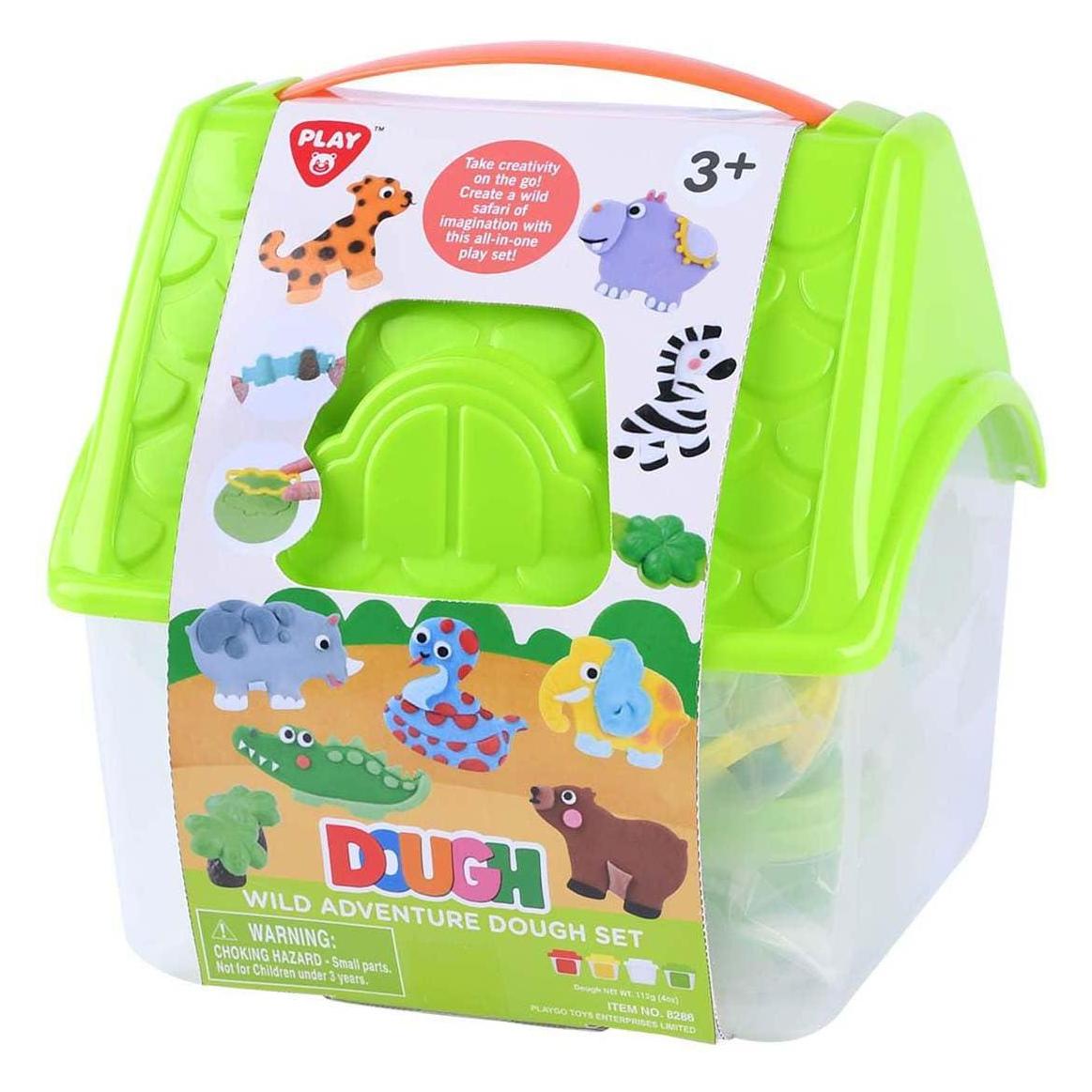 Play Wild Abenteuer-Knetset in Aufbewahrungsbox, 4 Tontöpfe (57899246)