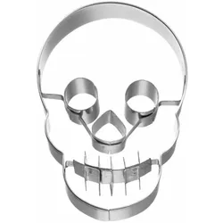 BIRKMANN Ausstechform Totenkopf, Ausstecher, Plätzchenform, Keks, Plätzchen, Edelstahl, 7 cm, 195219