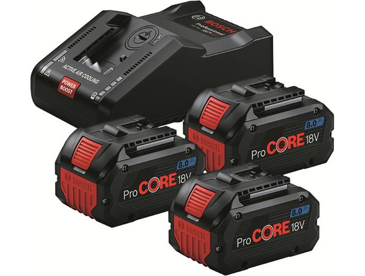 KIT PROCORE 18V avec 3 batteries 8AH et chargeur GAL 18V-160 - BOSCH - 0615A5004Y