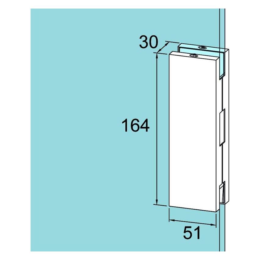 Dormakaba Gegenkasten GK 50 für Ganzglasanlagen Universal (1 Stk.) (80322410199)