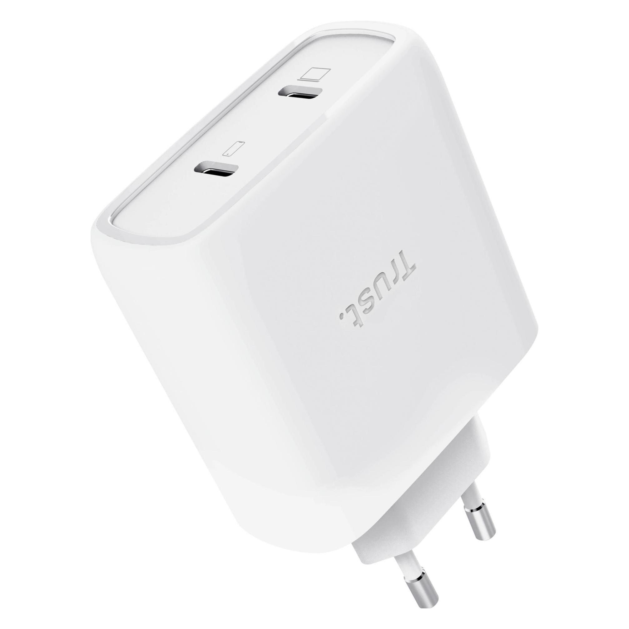 Trust MAXO 65W 2P USB-C GAN CHARGER W (65 W, 2 Ports) (25526)